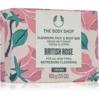 The Body Shop British Rose Cleansing Bar săpun solid corp si fata 100 g