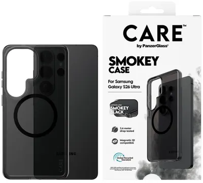 Husa CARE – Urban Explorer Smokey w. Black Qi, Galaxy S26 Ultra, negru