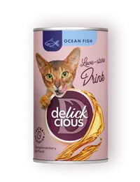 Delickcious Pisica Conserva Bautura cu Peste Oceanic 140 G