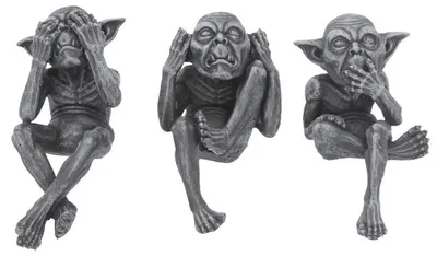 Set de statuete Nemesis Now Adult: Humor - Three Wise Goblins, 12 cm