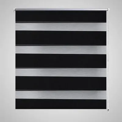 Jaluzea tip zebra, 140 x 175 cm, negru