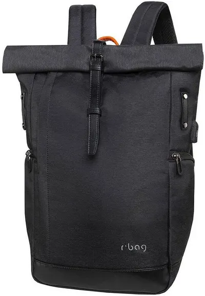 Rucsac business pentru laptop R-bag - Roll Black, 15.6"