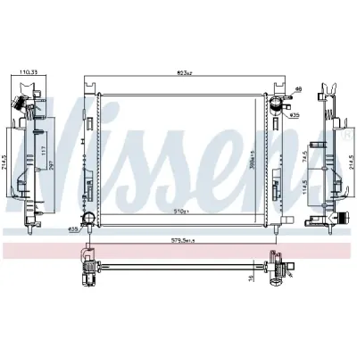 Radiator, racire motor NISSENS 637627