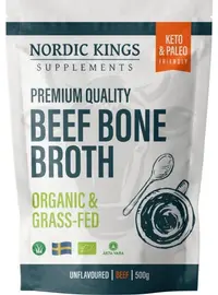 Beef Bone Broth Organic & Grass Fed, 500 g, Nordic Kings