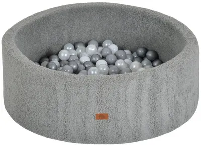 Piscină moale cu 200 de bile Moni Toys - Boucle, gri