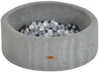 Piscină moale cu 200 de bile Moni Toys - Boucle, gri