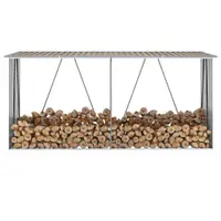 Gossi sopron depozitare lemne, maro, 330x84x152 cm, otel galvanizat