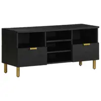 Gossi dulap tv, negru, 100x33x46 cm, lemn prelucrat