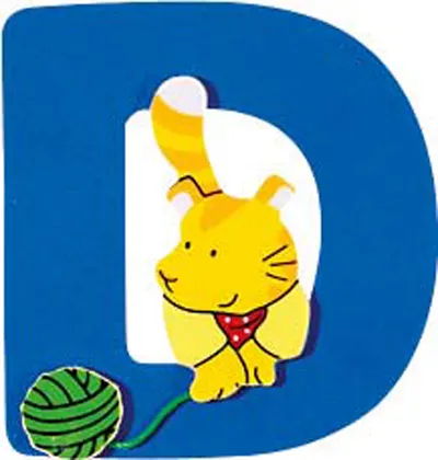 Litera D din lemn