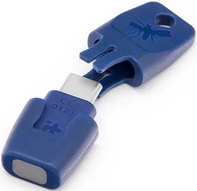 Dispozitiv pentru mușcături de insecte Heat it - Android/iPhone 15, USB-C, albastru