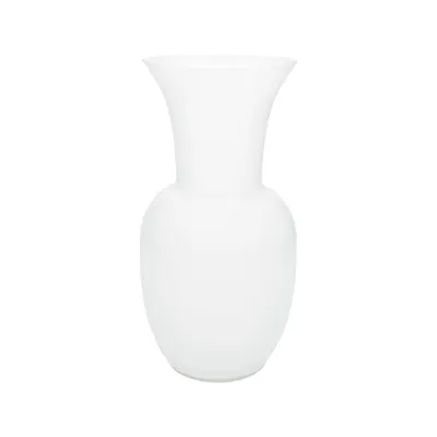 Vază albă din sticlă (înălțime 26 cm) – Brandani