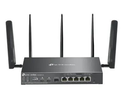 Router VPN TP-Link Omada ER706WP-4G, 4G+, Cat6, AX3000, Gigabit, 4 Porturi PoE+