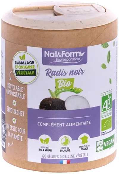 Extract de ridiche neagră, 60 capsule, Nat&Form