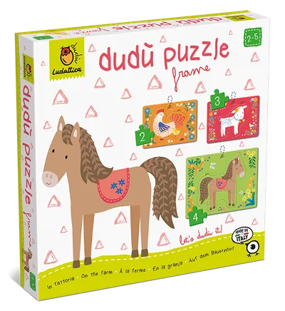 Puzzle educativ - Dudu Puzzle Frame: Animalele de la ferma
