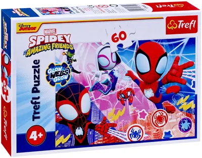 Puzzle Trefl din 60 piese - Aventură eroică cu Spidey
