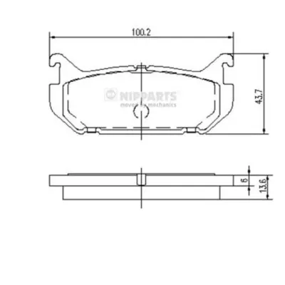 Set placute frana, frana disc NIPPARTS J3613007