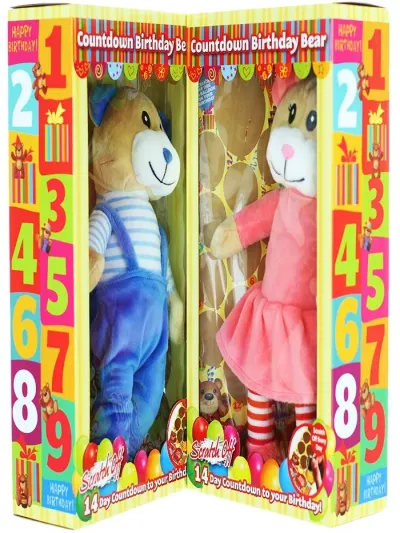 Jucarie Ursulet cu calendar1 buc diverse culori