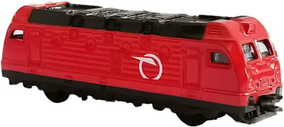 Locomotivă metalică Rappa - Roșie, 9 cm