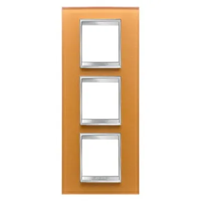 Placa ornament CProiector HORUS LUX international - IN GLASS - 2+2+2 modul VERTICAL - OCHRE - CProiector HORUS