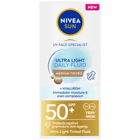 Fluid nuantat medium pentru fata ultra lejer cu SPF50+, 40ml, Nivea