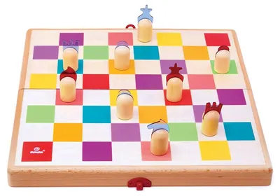 Joc de lemn 3 în 1 Svoora - Șah, Dame și Table