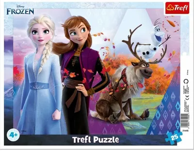 Puzzle în ramă Trefl din 25 piese - Regatul de Gheață 2