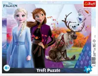 Puzzle în ramă Trefl din 25 piese - Regatul de Gheață 2