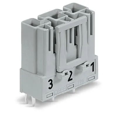Plug for PCBs; straight; 3-pole; Cod. B; gray