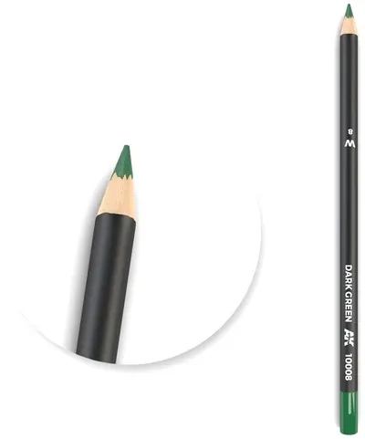 Creion pe baza de apa pentru modelat AK Interactive - Watercolor Pencil Dark Green AK10008 (1 buc )