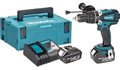Șurubelniță cu impact cu acumulator Makita - DHP458RFJ, 18V, 3.0 Ah, 1.5-13 mm