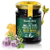Miere de cimbru sălbatic cu lăptişor de matcă şi propolis verde, PAOT 39+, 200 g, Famille Mary