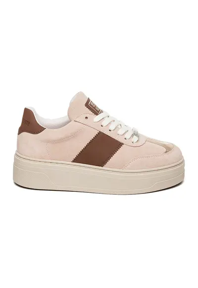 Pantofi sport Moxy low-cut cu platforma - Maro/Piersica