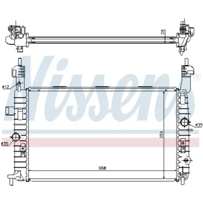 Radiator, racire motor NISSENS 63096