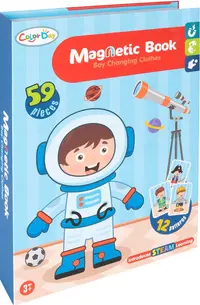 Joc magnetic MalPlay - Montessori, Băiat de Îmbrăcaț, 59 piese
