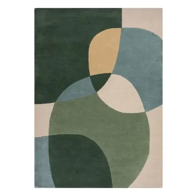 Covor verde țesut manual din lână 200x290 cm Glow Green & Blue – Flair Rugs
