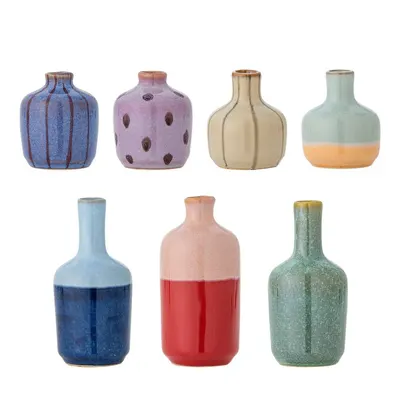 Vaze 7 buc. din gresie pictate manual (înălțime 14 cm) Maien – Bloomingville