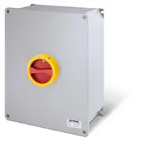 Intrerupator separatorn160A 3P+N IP65 315x410x150mm Y5 IK08 EMERGENCY YELLOW/RED