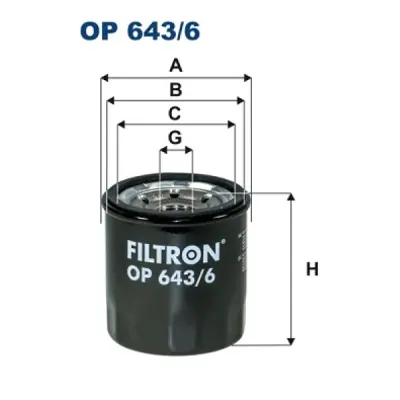 Filtru ulei FILTRON OP 643/6