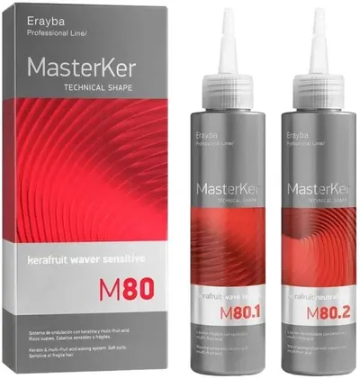 Erayba MasterKer Sistem de ondulare cu keratină si acizi din fructe M80, 2 x 150 ml