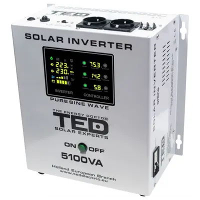Invertor solar Off Grid TED de la 48V la 230V 5100VA/3500W MPPT unda sinusoidala pura TED003898