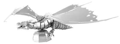 Model metalic de asamblat Metal Earth - Harry Potter: Gringotts Dragon