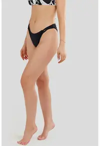 Slip cu model tropical Lola - Negru