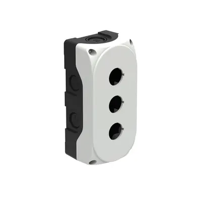 Doza semnalizare, goala fara elemente semnalizare si comanda, pentru 3 elemente. GREY COVER