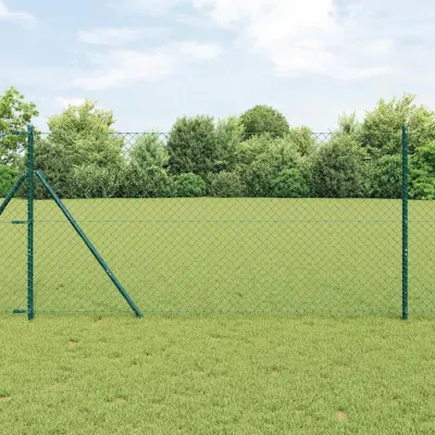vidaXL Gard de legătură cu fixare la sol 10 x 1 m Oțel cu strat de PVC