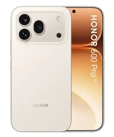 Telefon Mobil Honor 600 Pro, Procesor Qualcomm SM8750-AC Snapdragon 8 Elit Octa-Core, AMOLED Touchscreen 6.57inch, 12 GB RAM, 512 GB Flash, Camera 200 + 50 + 12 MP, Dual SIM, Android (Alb/Auriu)