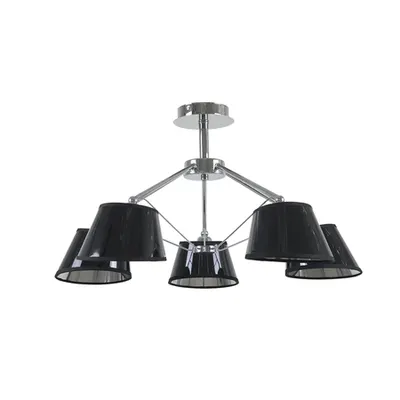 Lustra Ebony Crom+Negru 5xE27 60W