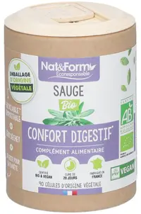 Salvie bio, ceai de grădină, 90 capsule, Nat&Form