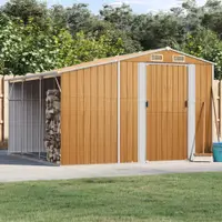 Gossi sopron de gradina, maro deschis, 277x279x179 cm otel galvanizat