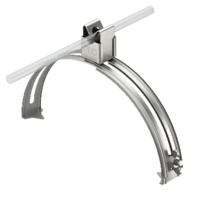 Suport inox pentru prindere conductor paratrasnet pe coama , 185−260 mm, Rd 8, A2 8mm | Type 132 VA