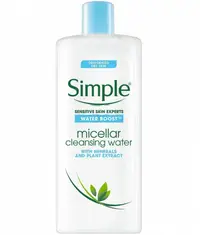 Apa Micelara pentru Ten deshidratat si Sensibil, cu Minerale si Extract de plante, Simple Water Boost, 200 ml